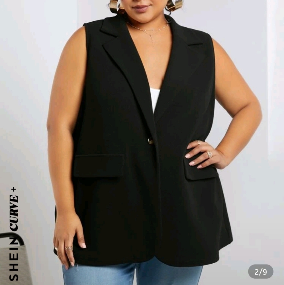 MAKE AN OFFER! SHEIN Black Women's Sleeveless Blazer